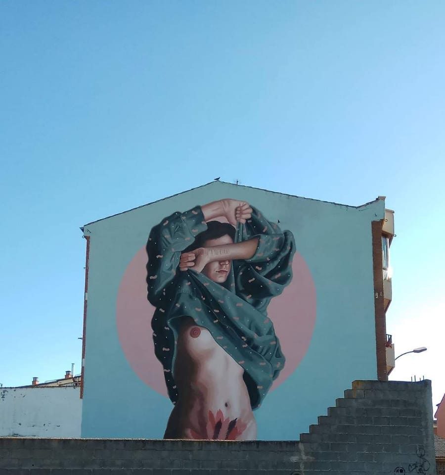 "Yo elijo", grafiti de la uruguaya Fitz (Florencia Durán) en La Bañeza.