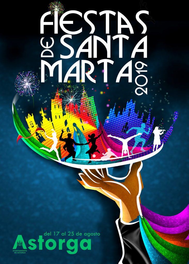 Cartel Fiestas de Santa Marta Astorga 2019, obra de César nüñez