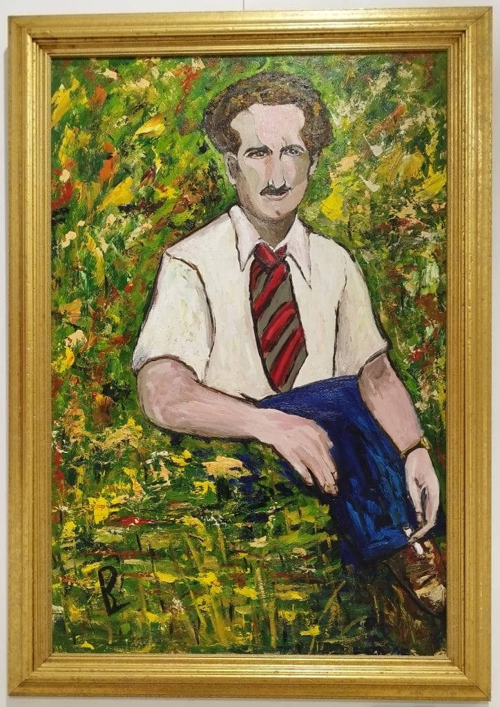 Leopoldo Panero en un retrato de Loreto Piquer expuesto en la Casa Panero de Astorga