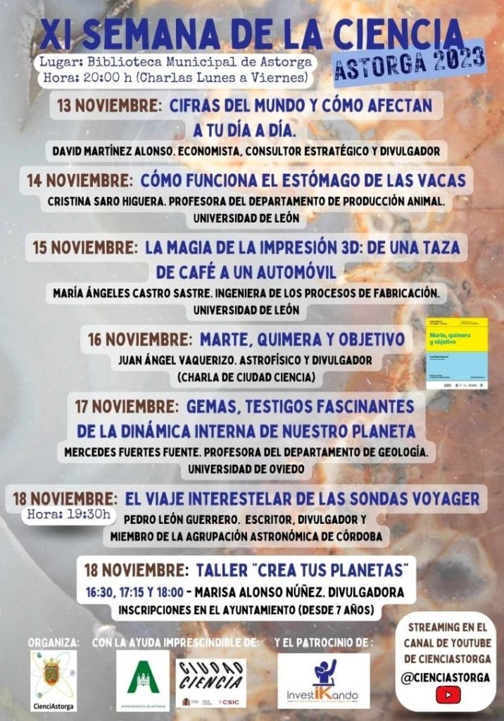 XI Semana de la Ciencia de Astorga 2023