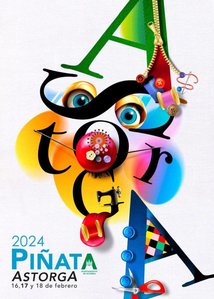 Cartel de Carnaval de Astorga 2024 - Piñata