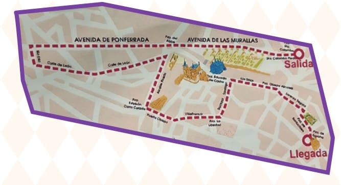 Recorrido del desfile de Carnaval de Astorga 2024